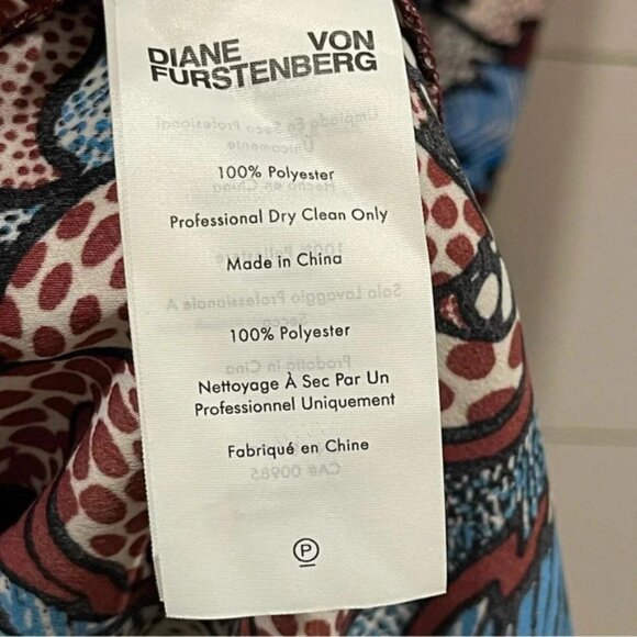 Diane Von Furstenberg Akila Abstract Print Mini Dress Womens Size Medium - Picture 3 of 8